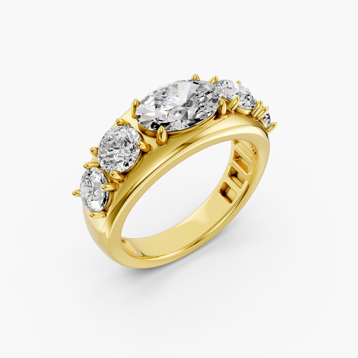 OVAL Cut Multi-Stone Lab-Grown Diamond Ring