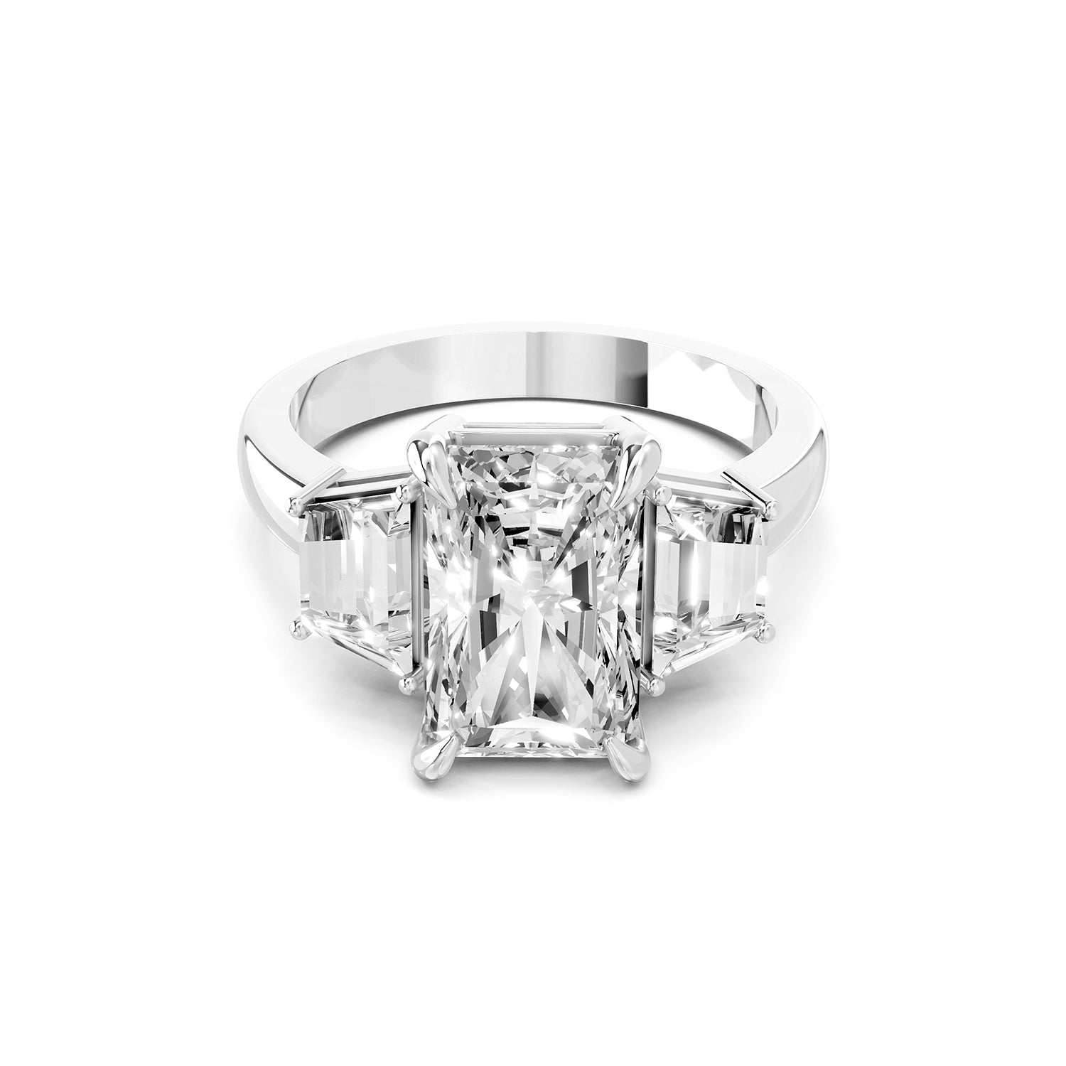 Round Cut Three-Stone Lab-Grown Diamond Ring