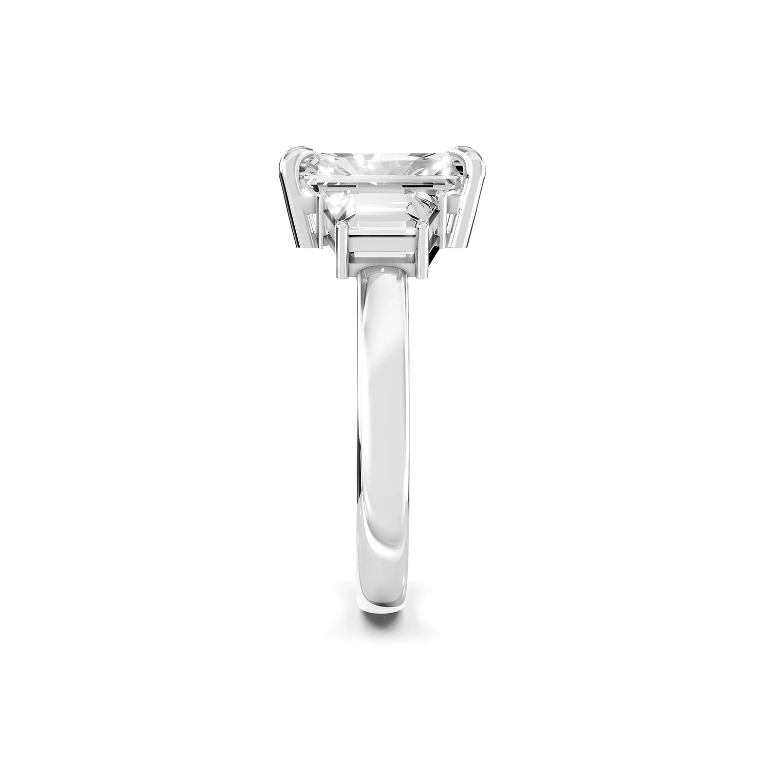 Round Cut Three-Stone Lab-Grown Diamond Ring