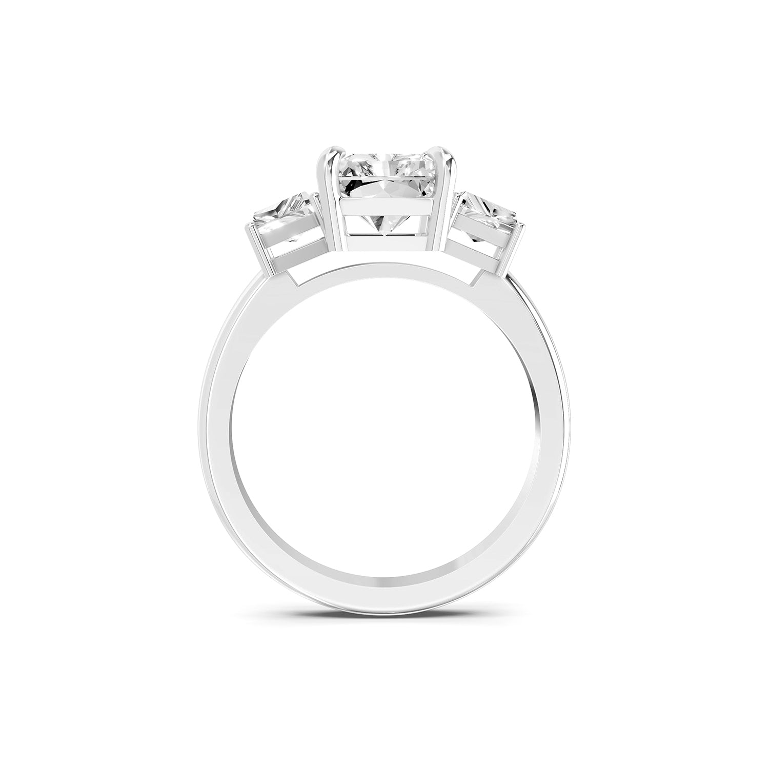 Round Cut Three-Stone Lab-Grown Diamond Ring
