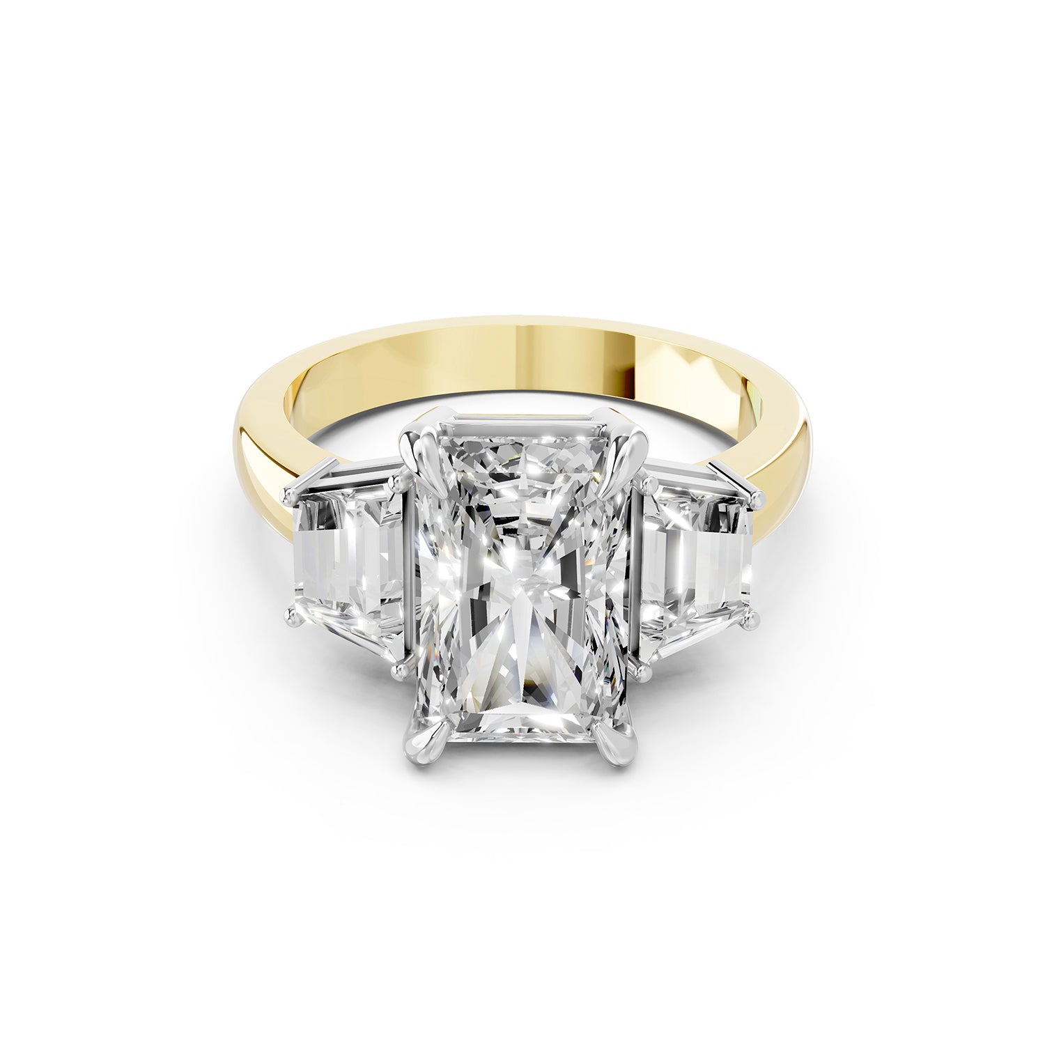 Round Cut Three-Stone Lab-Grown Diamond Ring