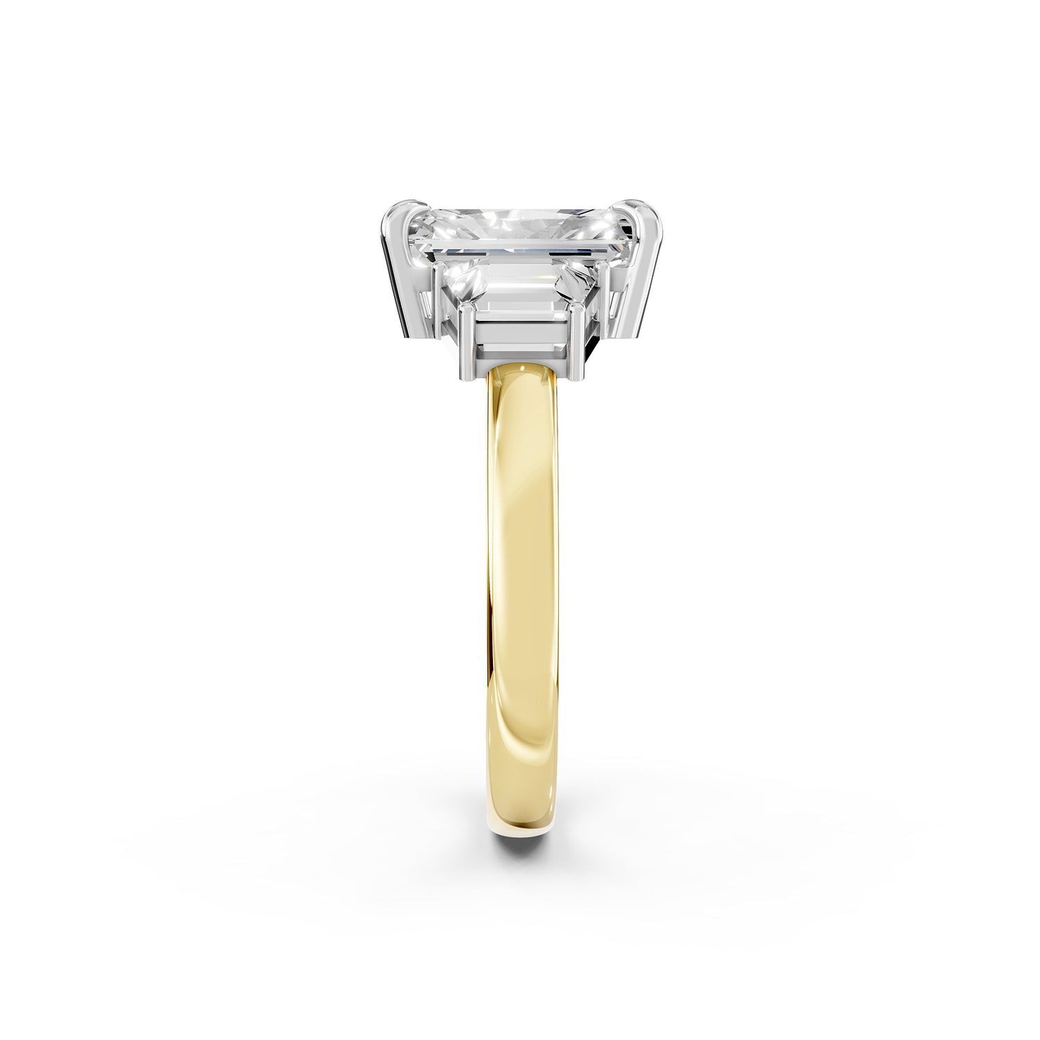 Round Cut Three-Stone Lab-Grown Diamond Ring