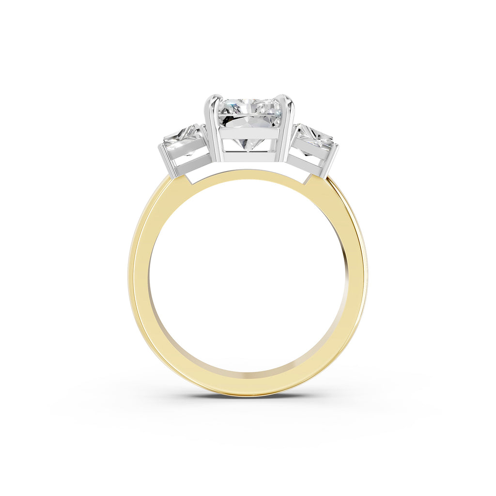 Round Cut Three-Stone Lab-Grown Diamond Ring
