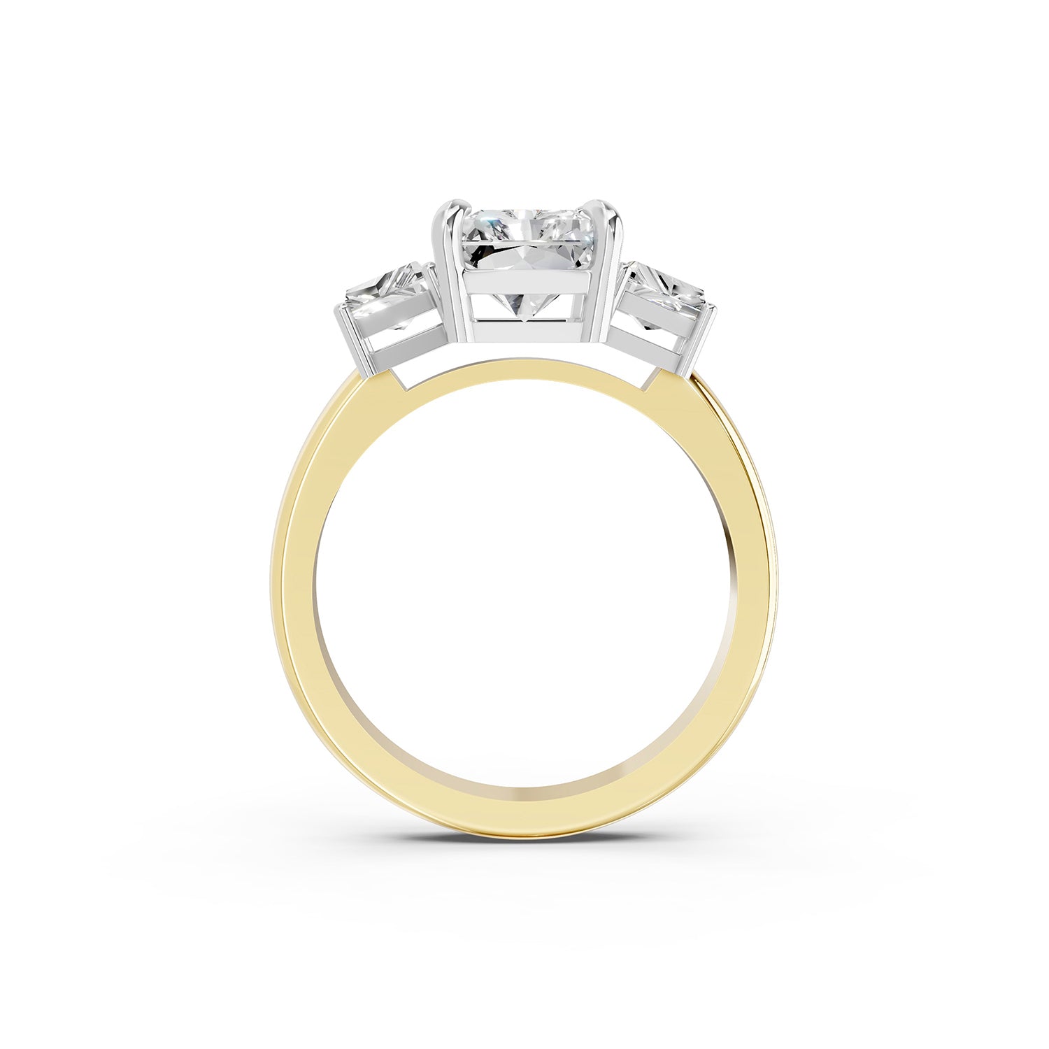 Round Cut Three-Stone Lab-Grown Diamond Ring