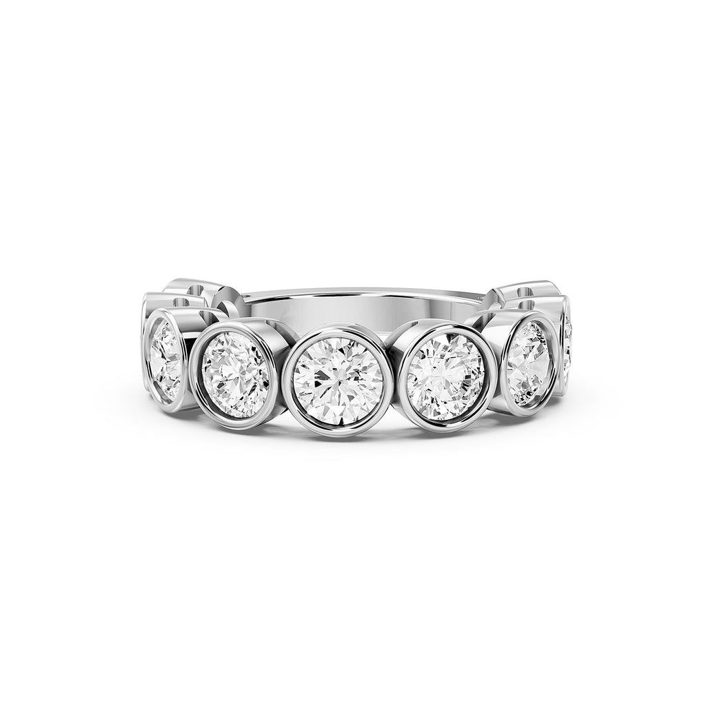 Round & Emerald Cut Lab-Grown Diamond Eternity Ring