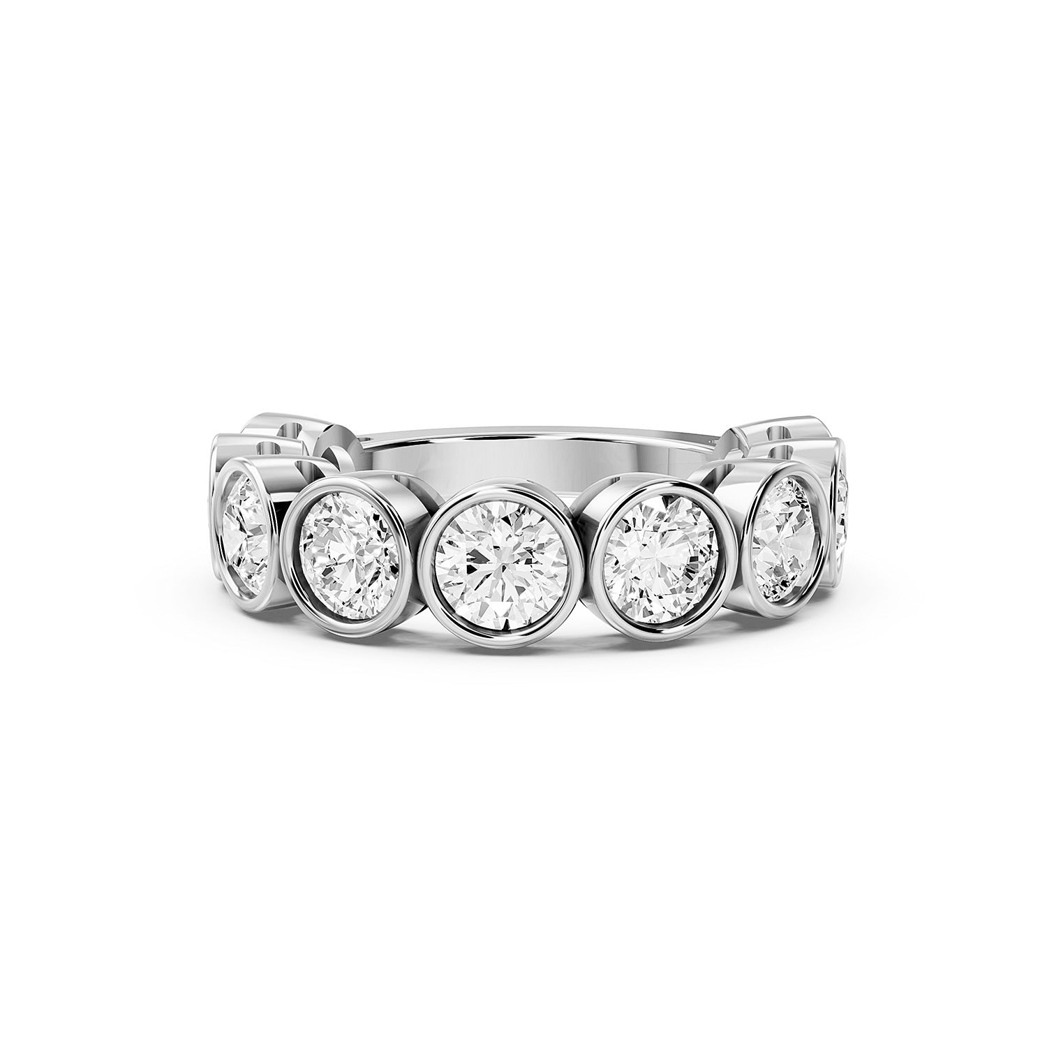 Round & Emerald Cut Lab-Grown Diamond Eternity Ring