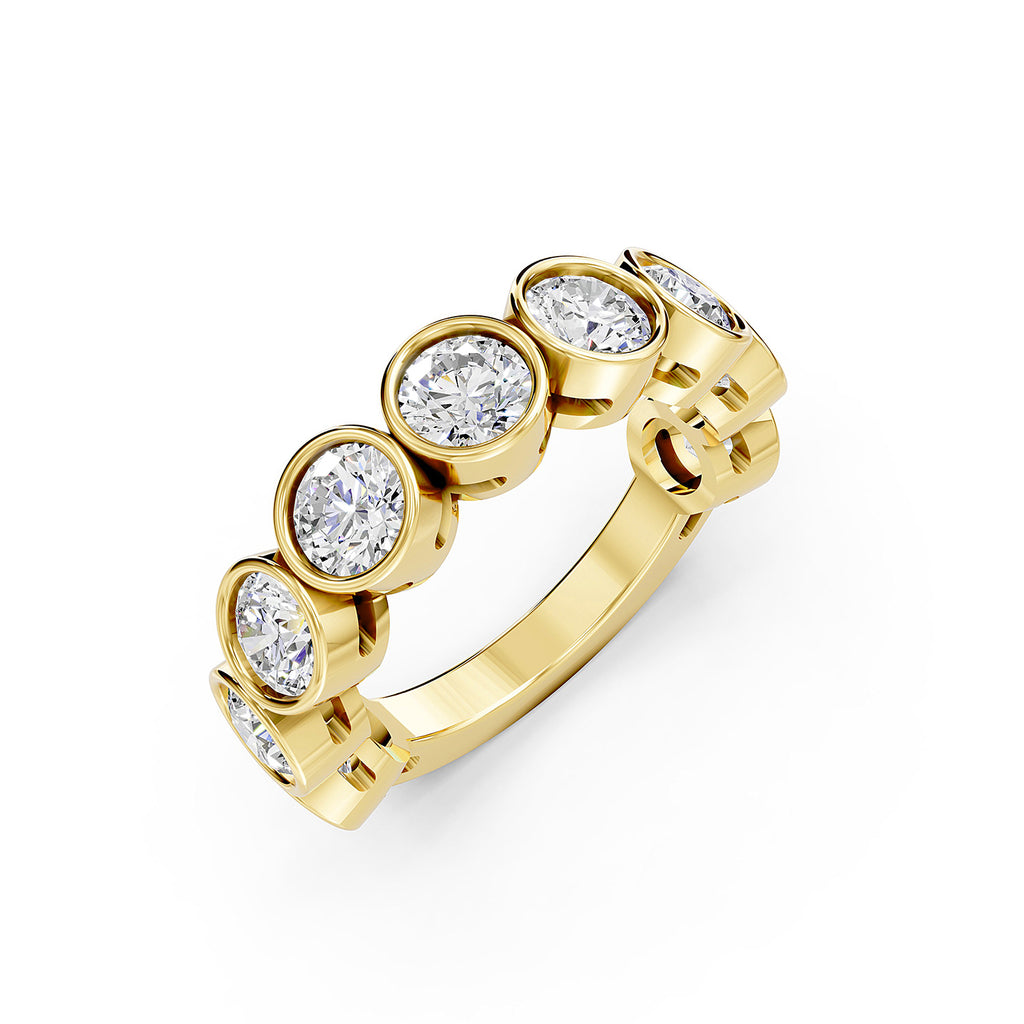 Round & Emerald Cut Lab-Grown Diamond Eternity Ring