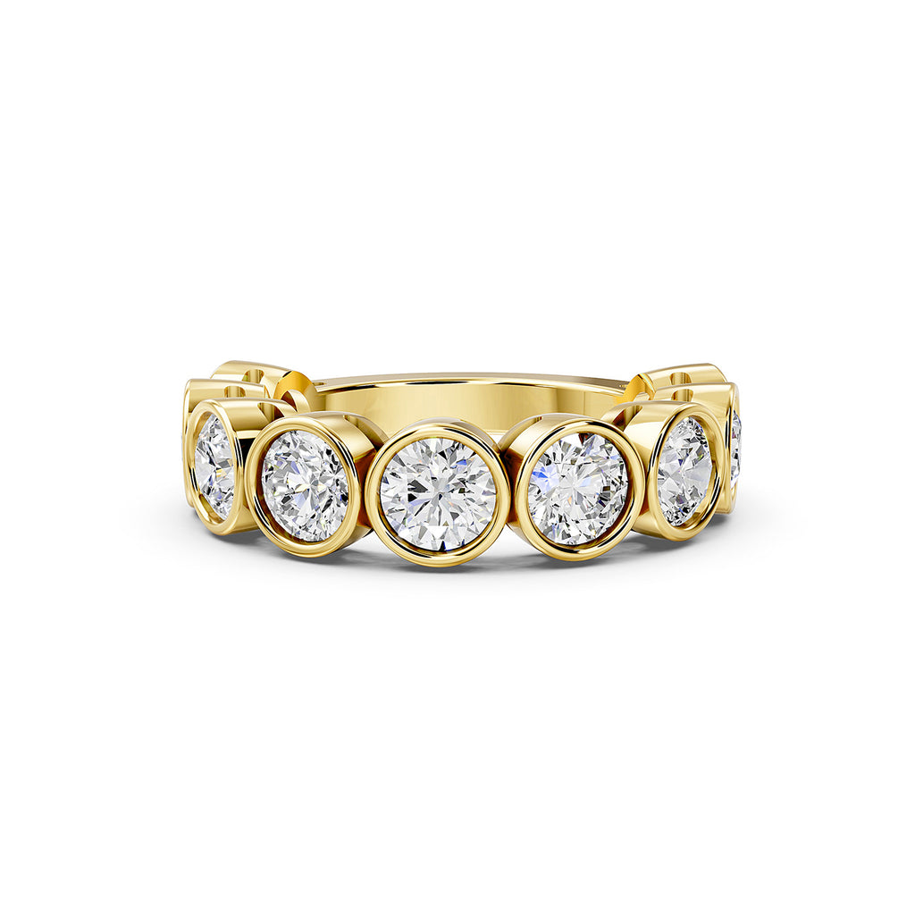 Round & Emerald Cut Lab-Grown Diamond Eternity Ring