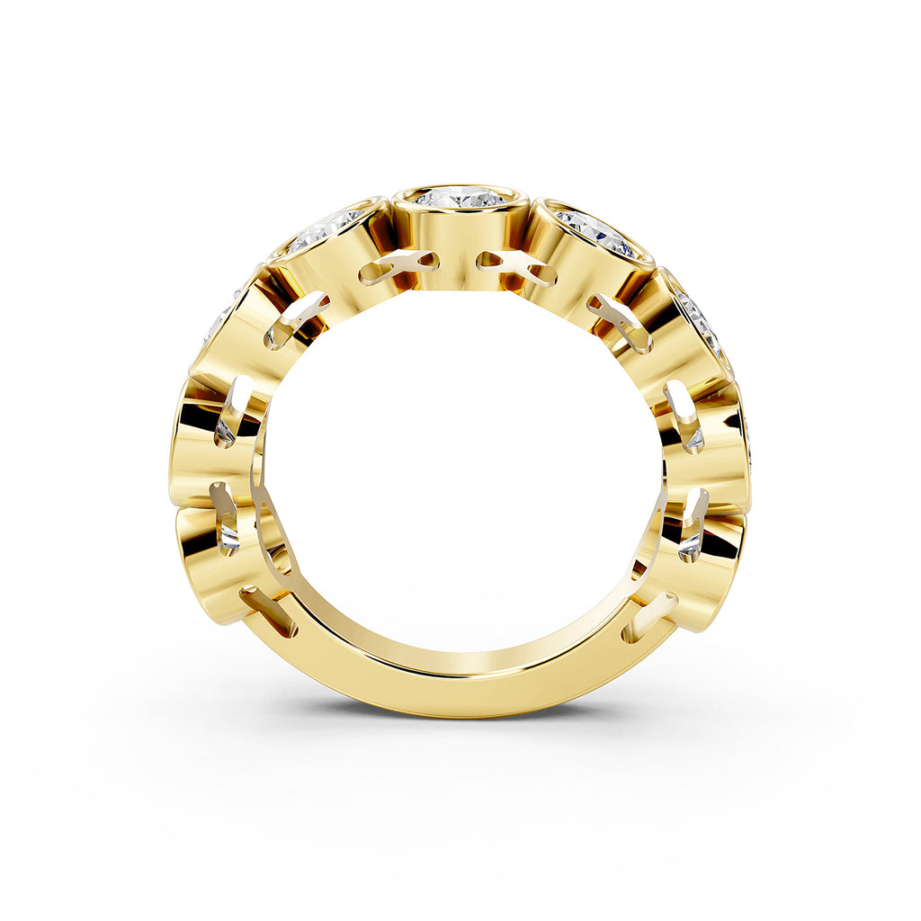 Round & Emerald Cut Lab-Grown Diamond Eternity Ring