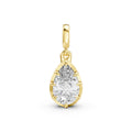 14K Yellow Gold Pear-Cut Diamond Solitaire Pendant