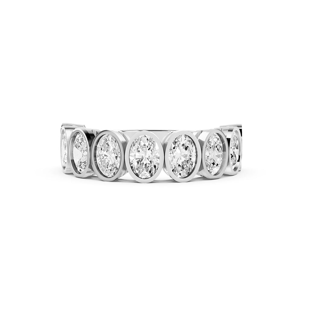 Oval Lab-Grown Diamond Bezel Set Band Ring