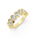 Oval Lab-Grown Diamond Bezel Set Band Ring