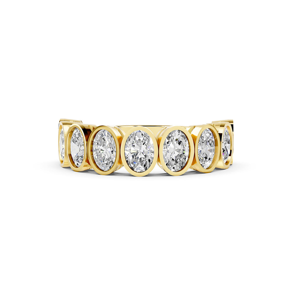 Oval Lab-Grown Diamond Bezel Set Band Ring