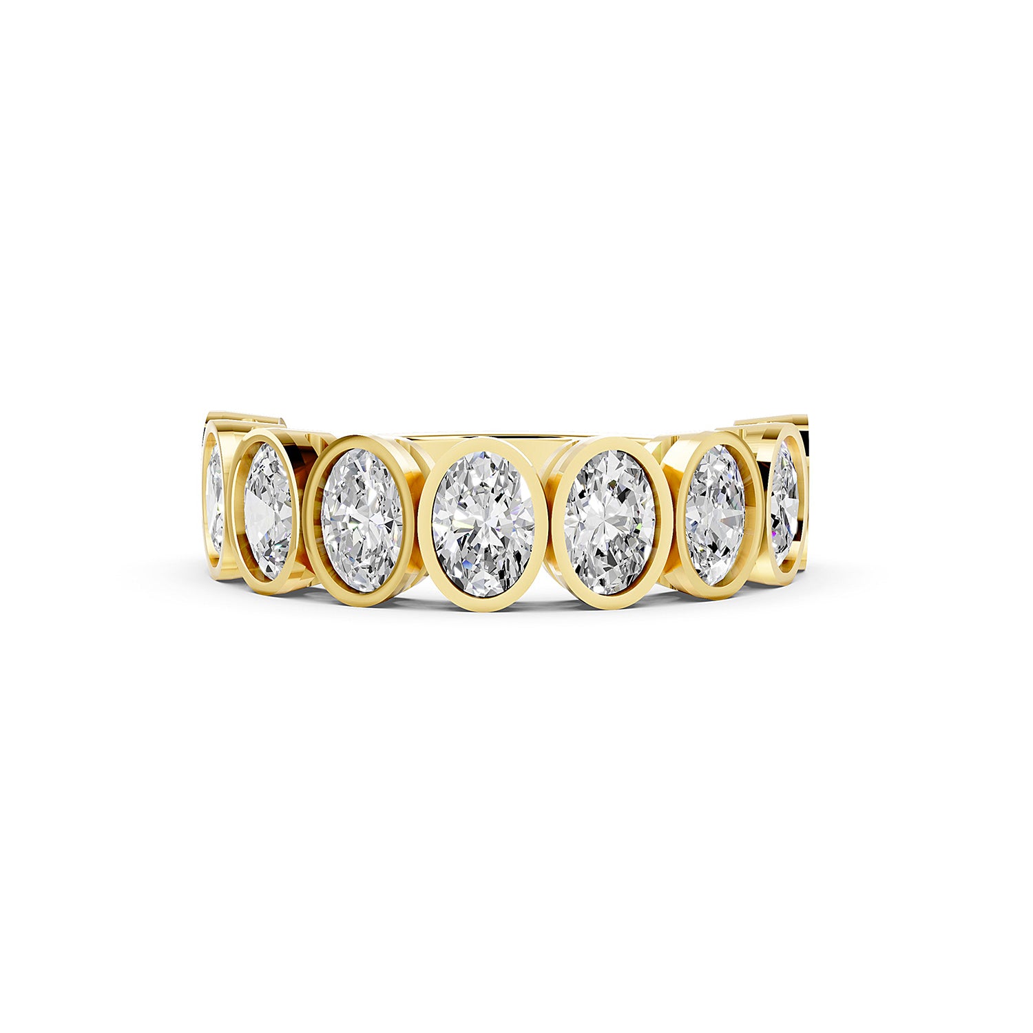 Oval Lab-Grown Diamond Bezel Set Band Ring