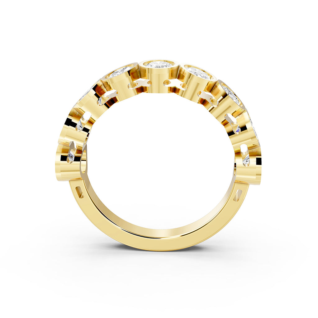 Oval Lab-Grown Diamond Bezel Set Band Ring
