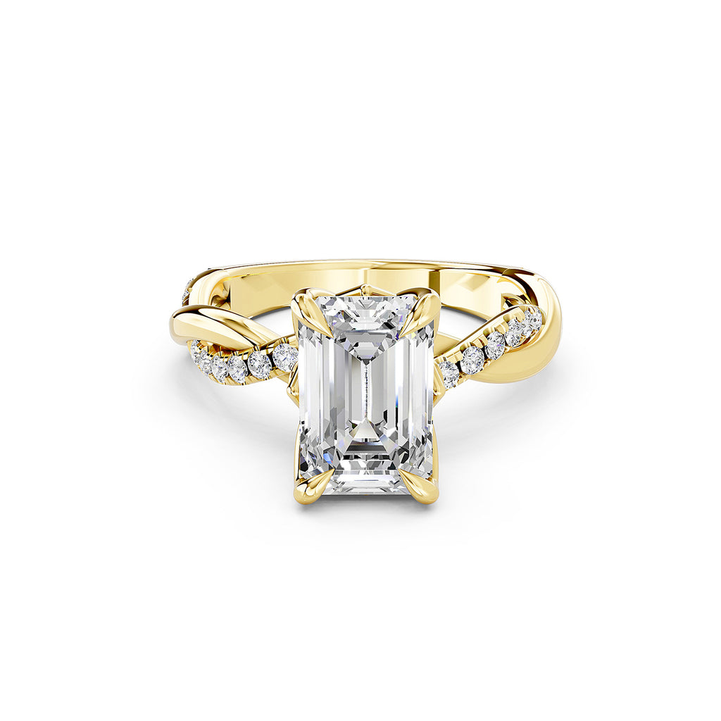 Emerald Cut Lab-Grown Diamond Engagement Ring