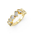 Multi-Shape Lab-Grown Diamond Bezel Set Band Ring