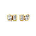 Emerald & Oval Cut Lab-Grown Diamond Stud