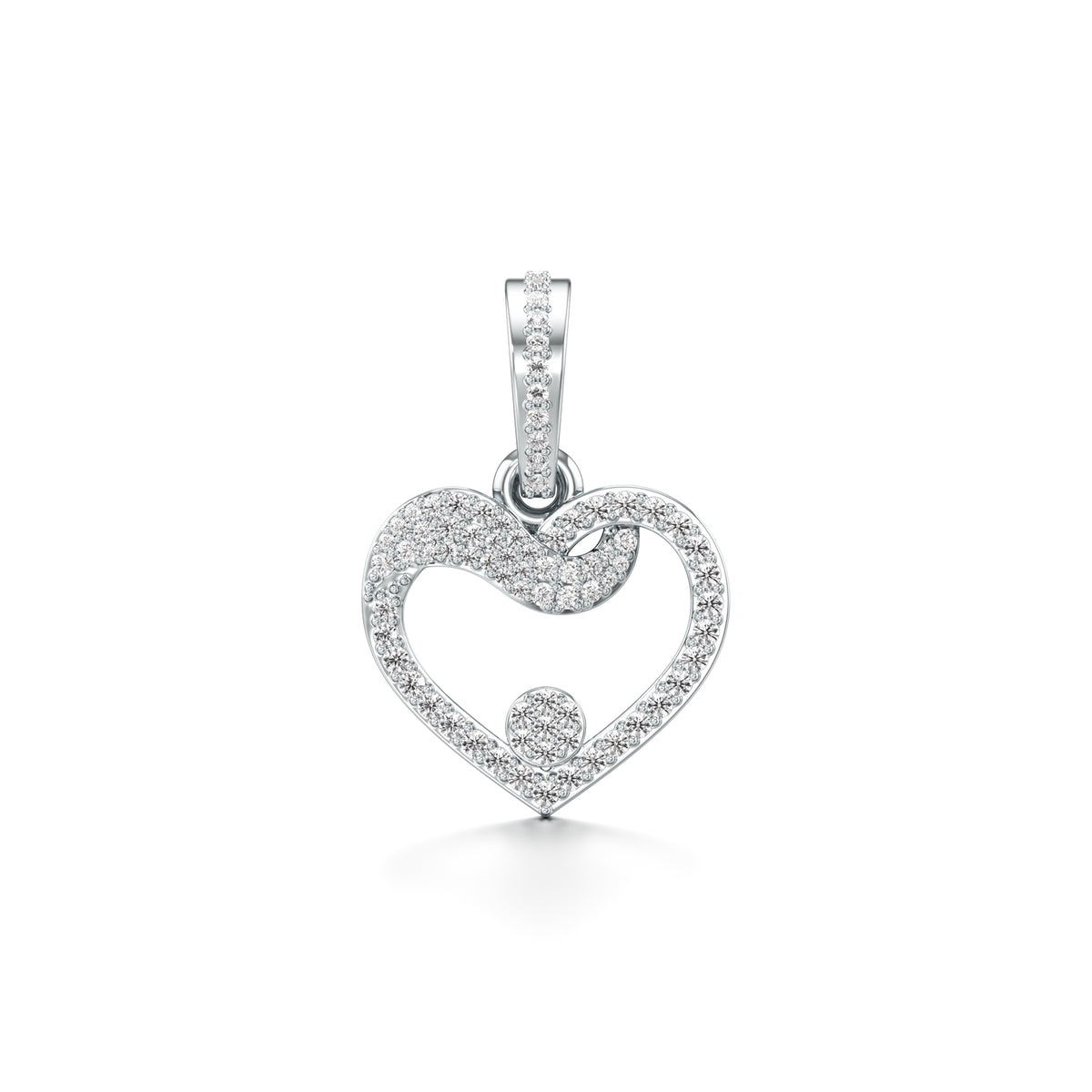 14KT Gold Diamond Heart Pendant