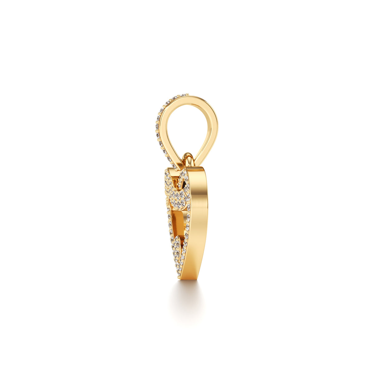 14KT Gold Diamond Heart Pendant