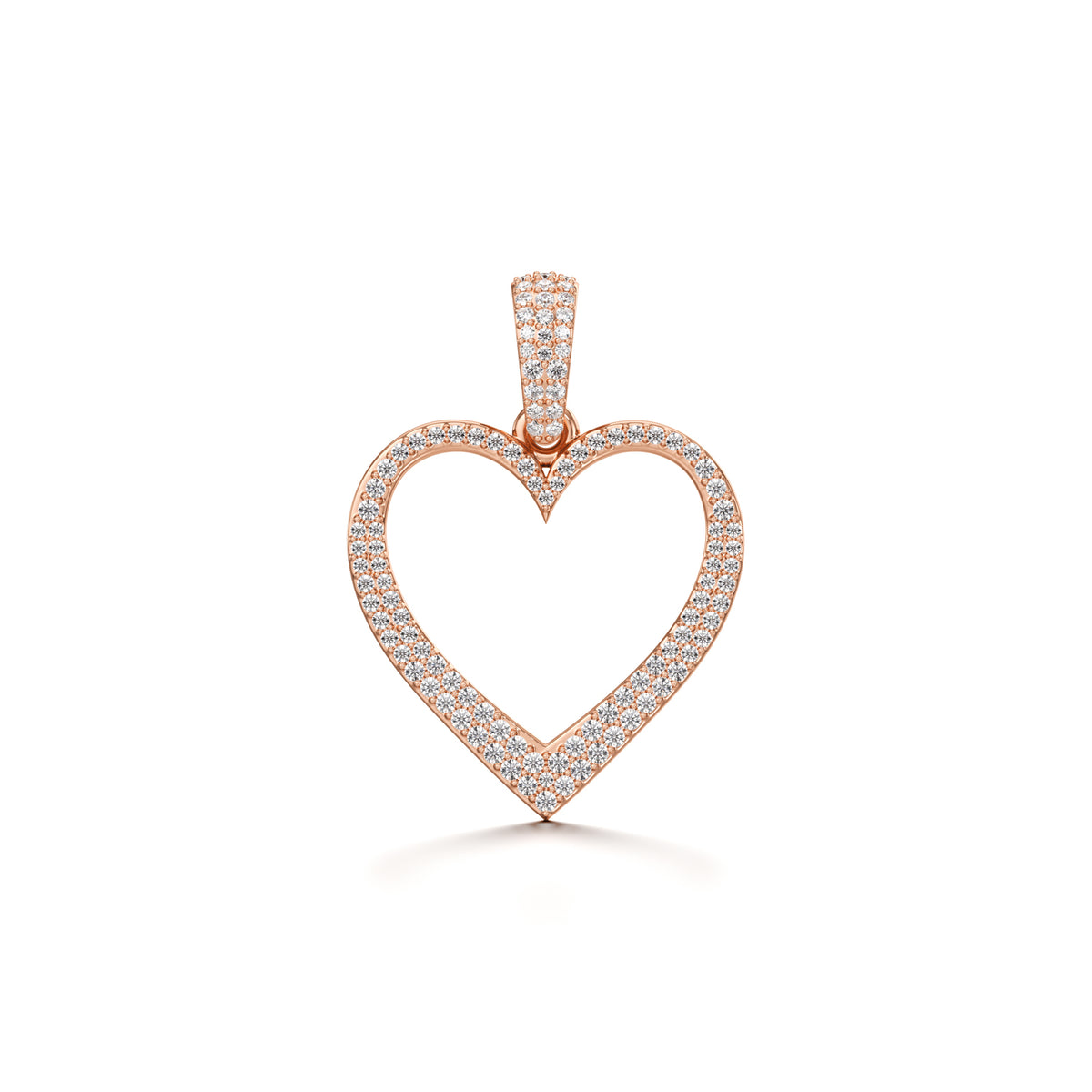 14KT Gold Diamond Heart Pendant