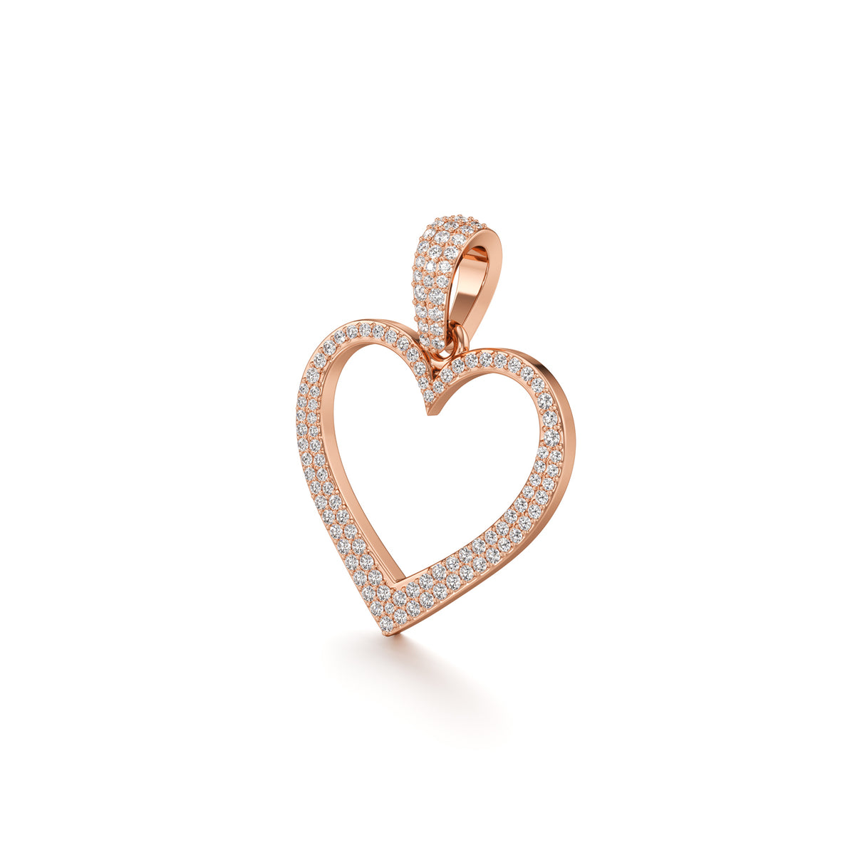 14KT Gold Diamond Heart Pendant