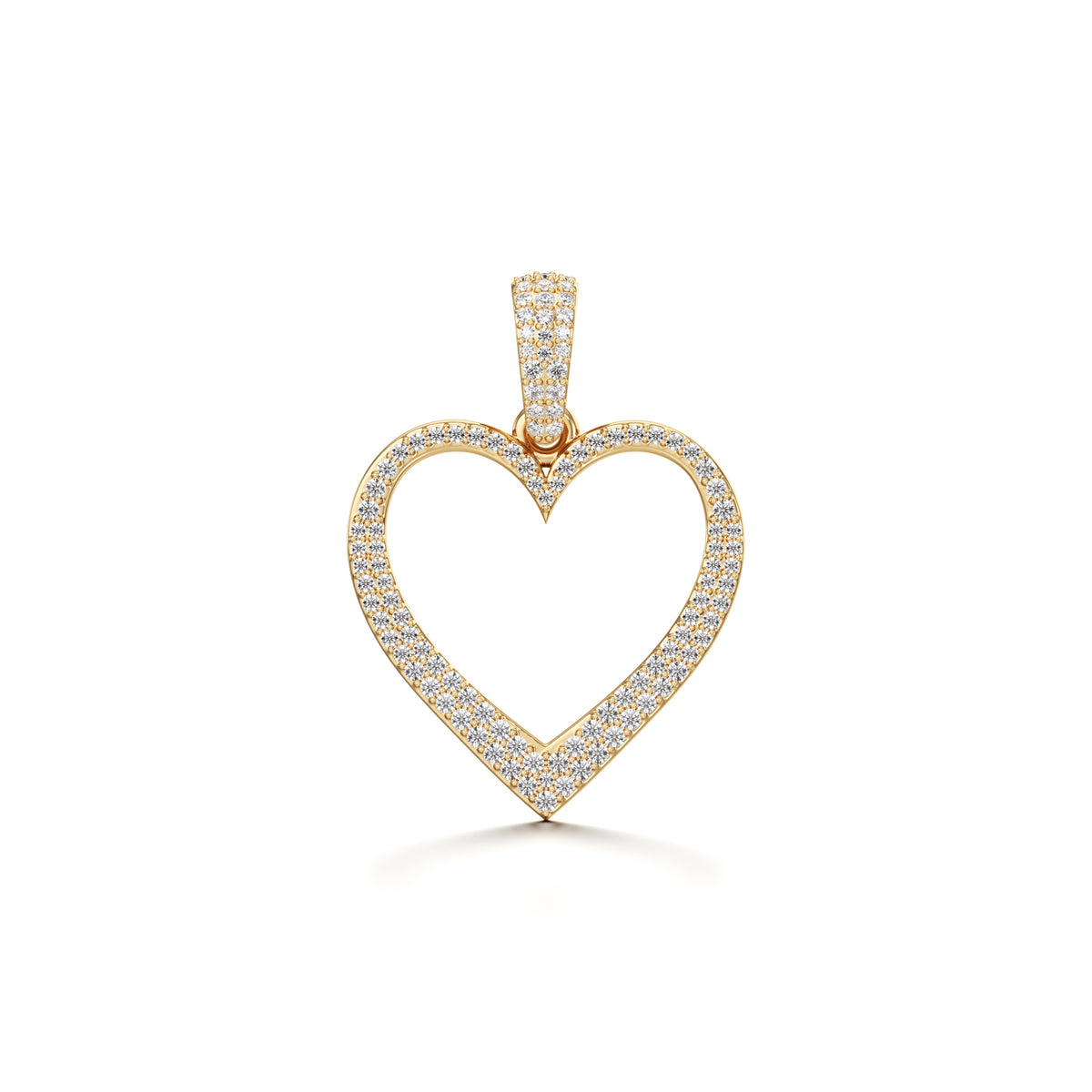 14KT Gold Diamond Heart Pendant