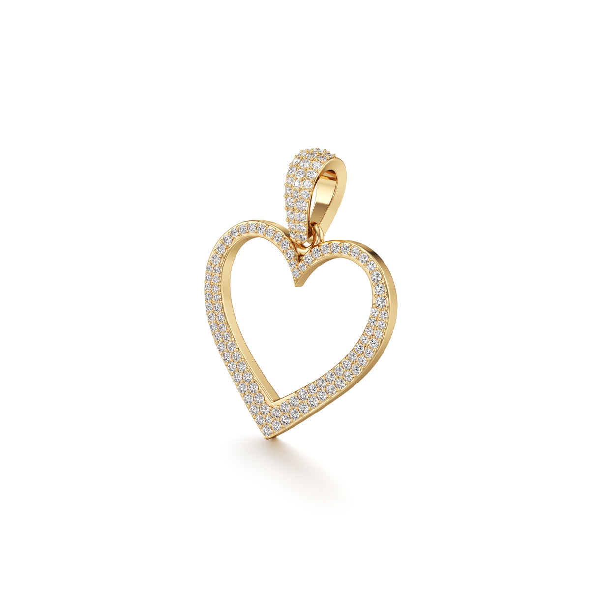 14KT Gold Diamond Heart Pendant