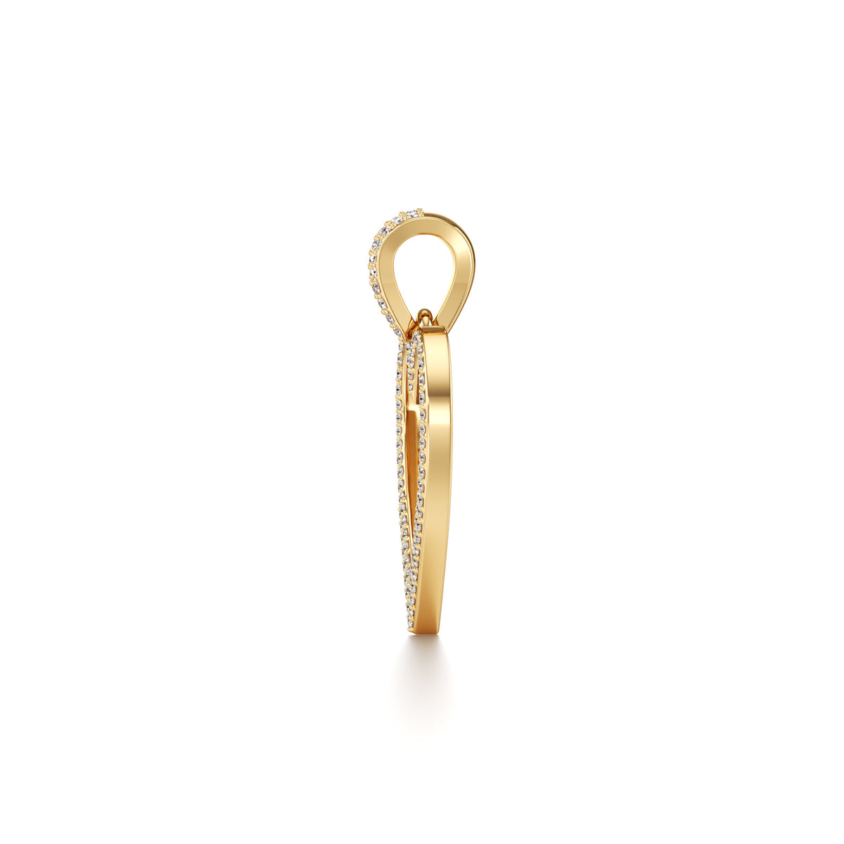 14KT Gold Diamond Heart Pendant