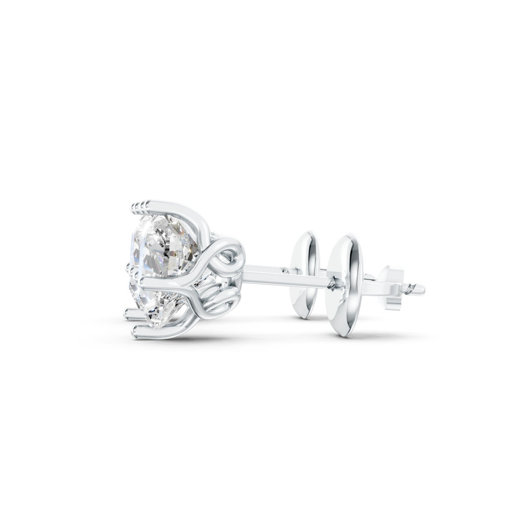 Heart Shape Lab-Grown Diamond Stud Earrings