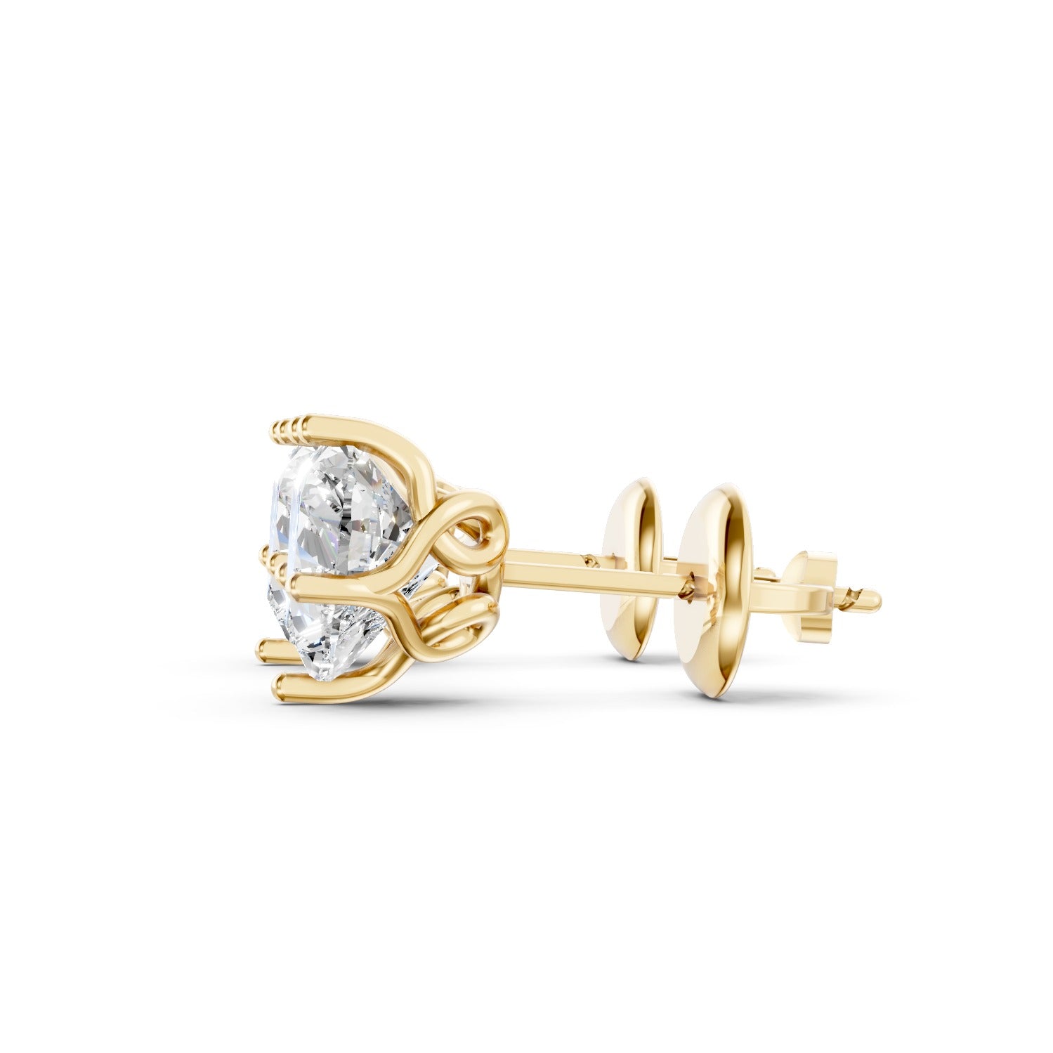 Heart Shape Lab-Grown Diamond Stud Earrings