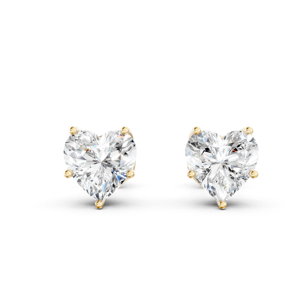 Heart Shape Lab-Grown Diamond Stud Earrings