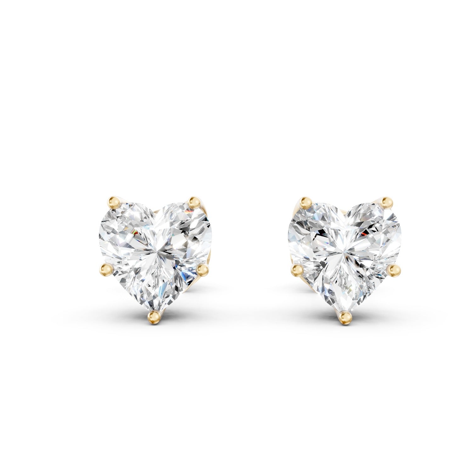 Heart Shape Lab-Grown Diamond Stud Earrings