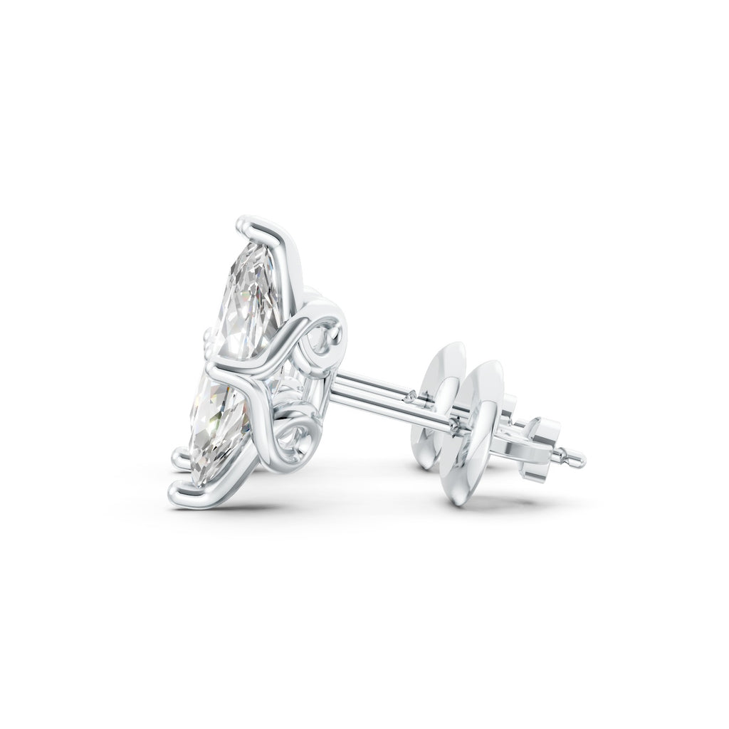 Marquise Cut Lab-Grown Diamond Stud Earrings