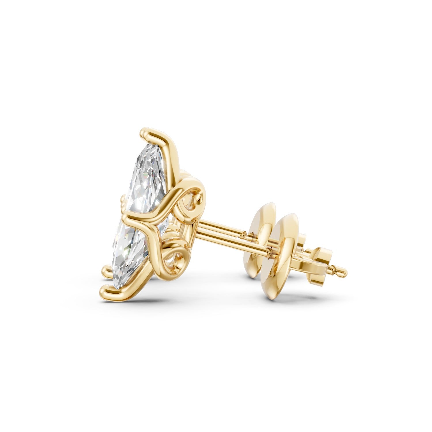 Marquise Cut Lab-Grown Diamond Stud Earrings