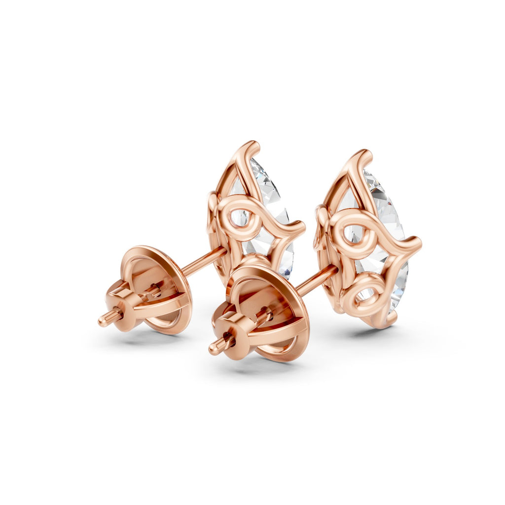 Marquise Cut Lab-Grown Diamond Stud Earrings