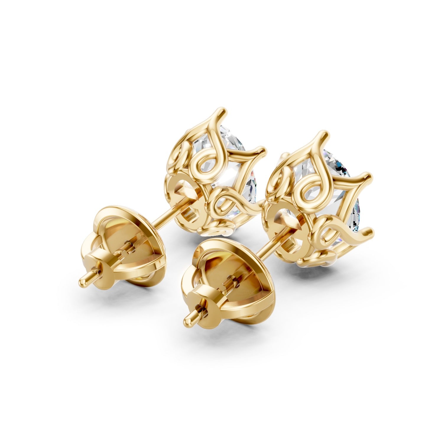 Oval Cut Lab-Grown Diamond Stud Earrings