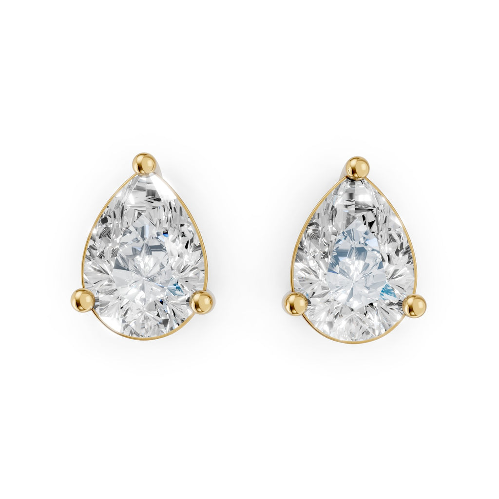 Pear Cut Lab-Grown Diamond Stud Earrings