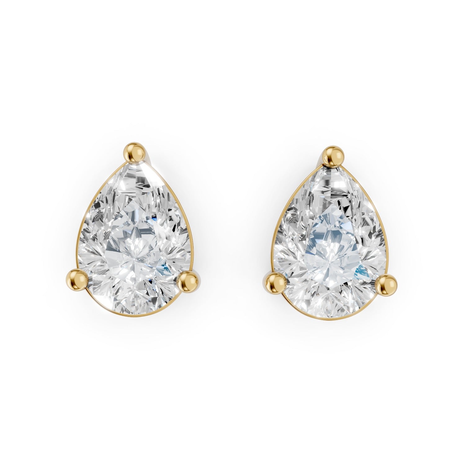 Pear Cut Lab-Grown Diamond Stud Earrings