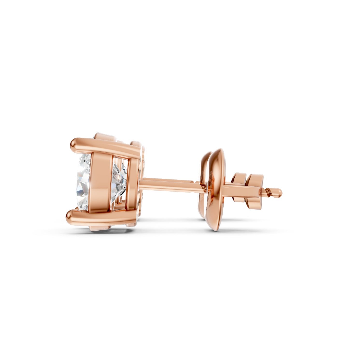 Round Cut Lab-Grown Diamond Stud Earrings