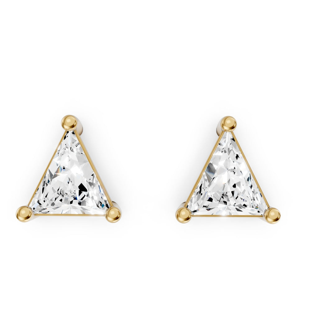 Triangle Cut Lab-Grown Diamond Stud Earrings