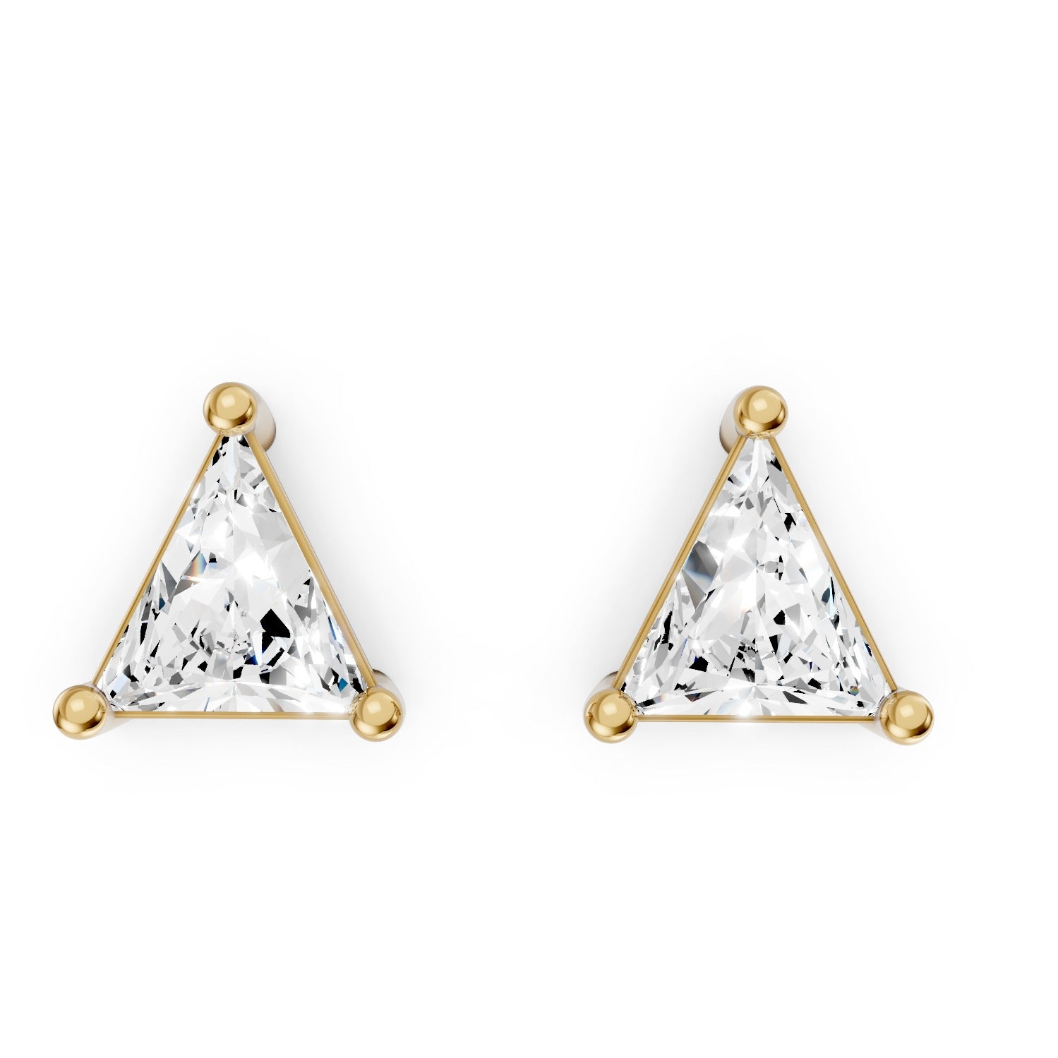 Triangle Cut Lab-Grown Diamond Stud Earrings