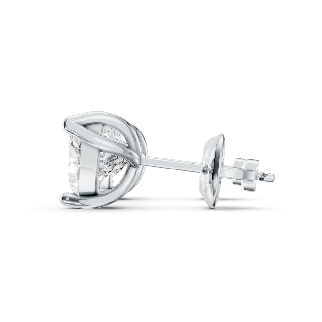 Heart Shape Lab-Grown Diamond Stud Earrings