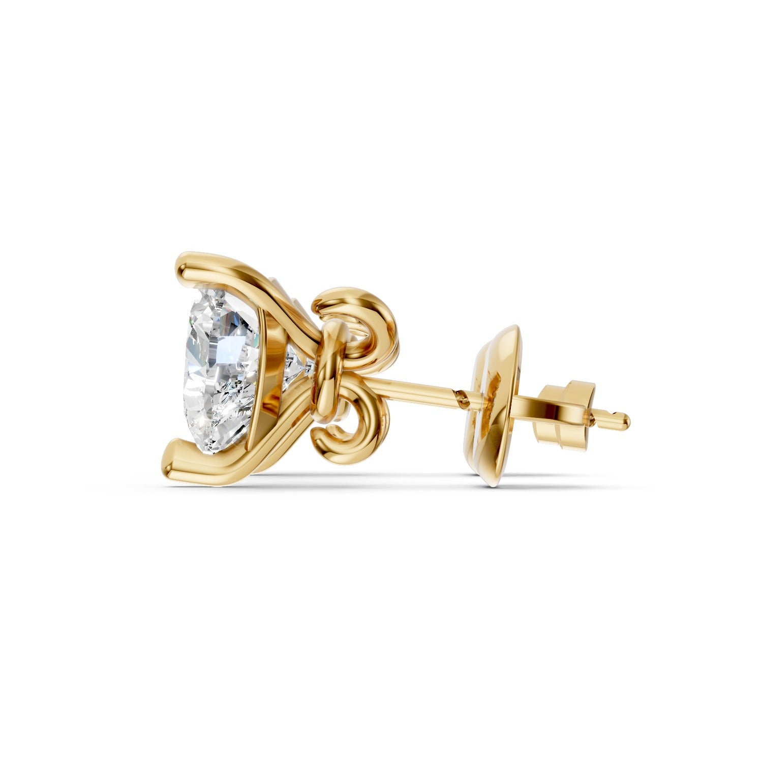 Heart Cut Lab-Grown Diamond Stud Earrings