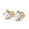 Emerald Cut Lab-Grown Diamond Stud Earrings
