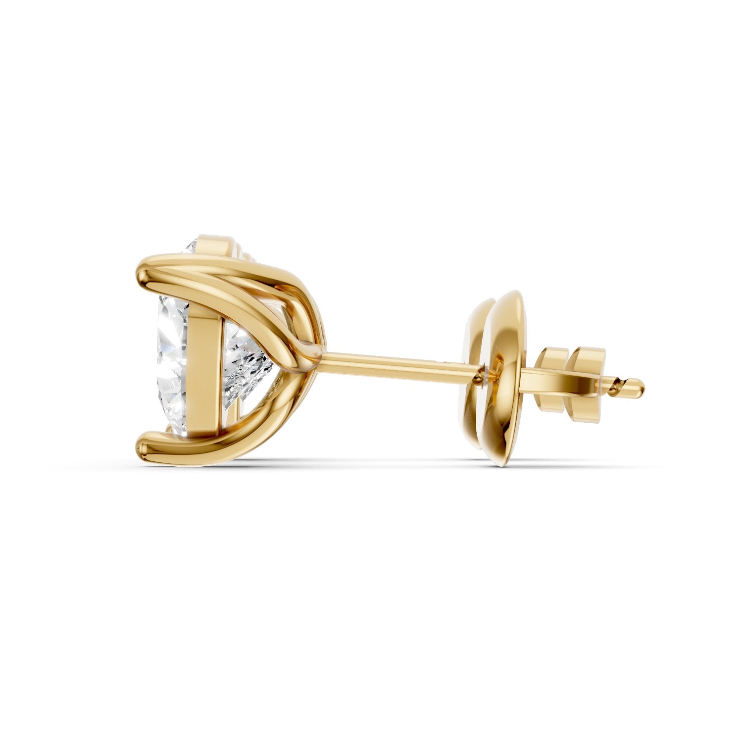 Heart-Shaped Lab-Grown Diamond Stud Earrings