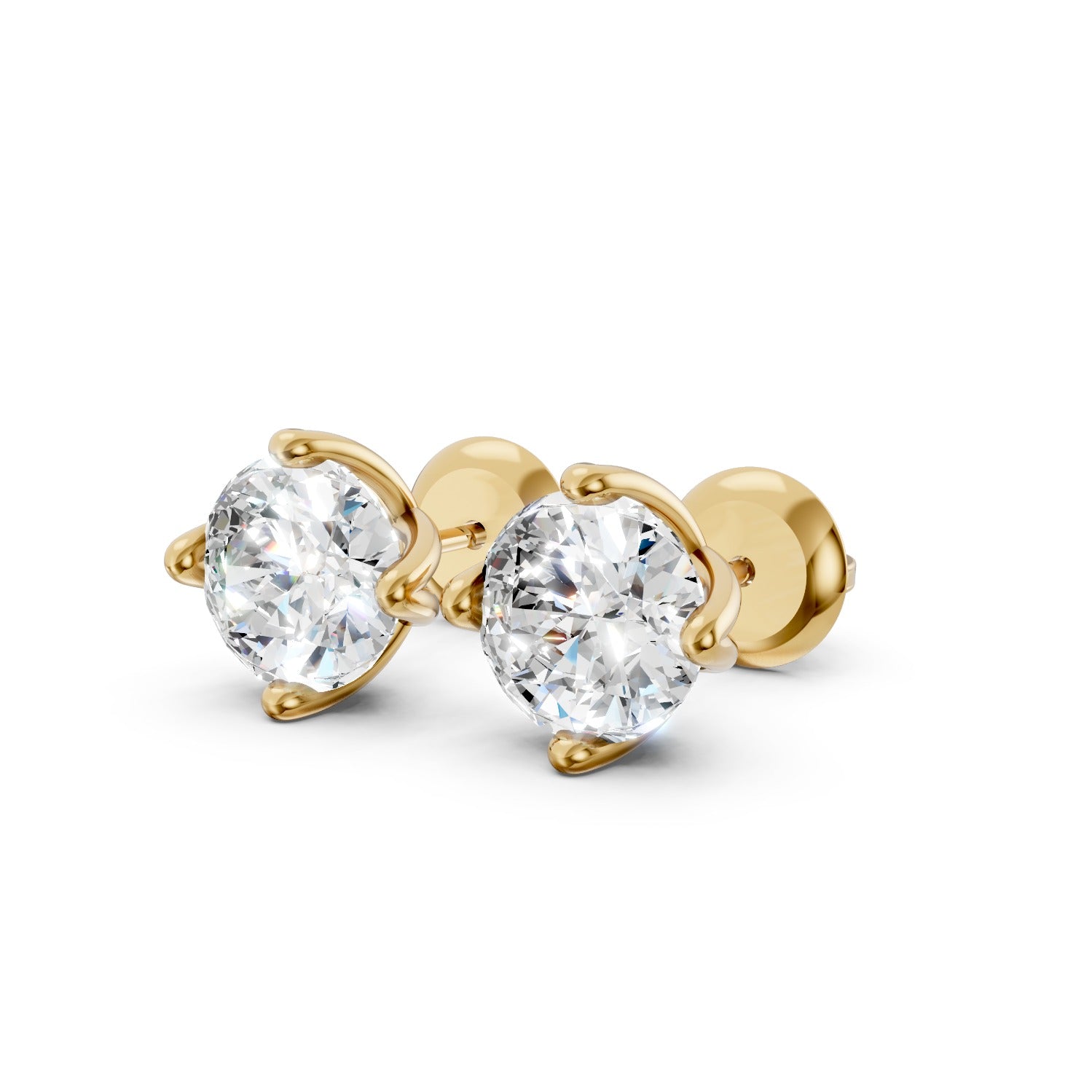 Round Brilliant Lab-Grown Diamond Stud Earrings