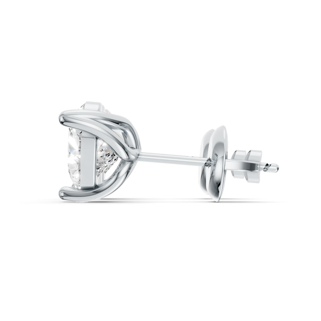 Heart-Shaped Lab-Grown Diamond Stud Earrings