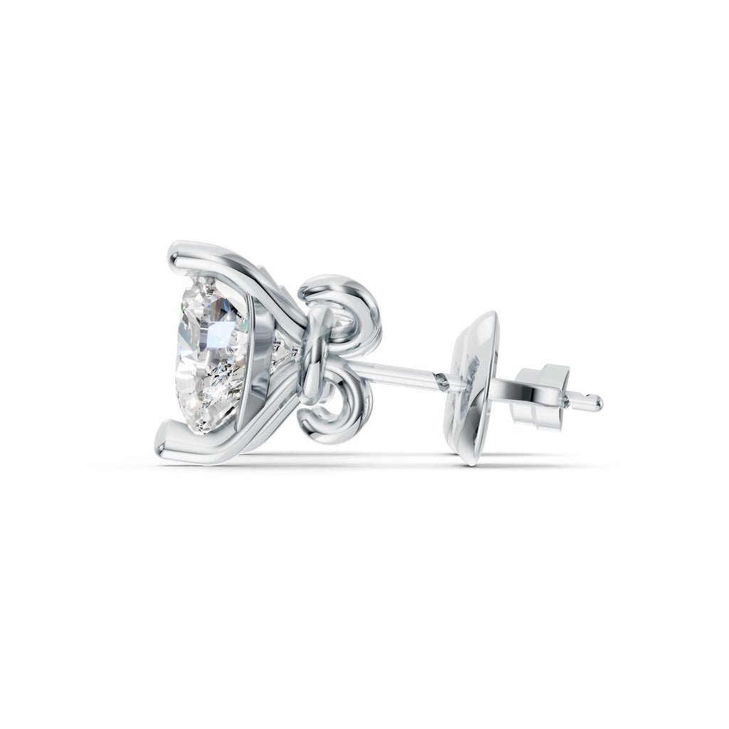 Heart Cut Lab-Grown Diamond Stud Earrings