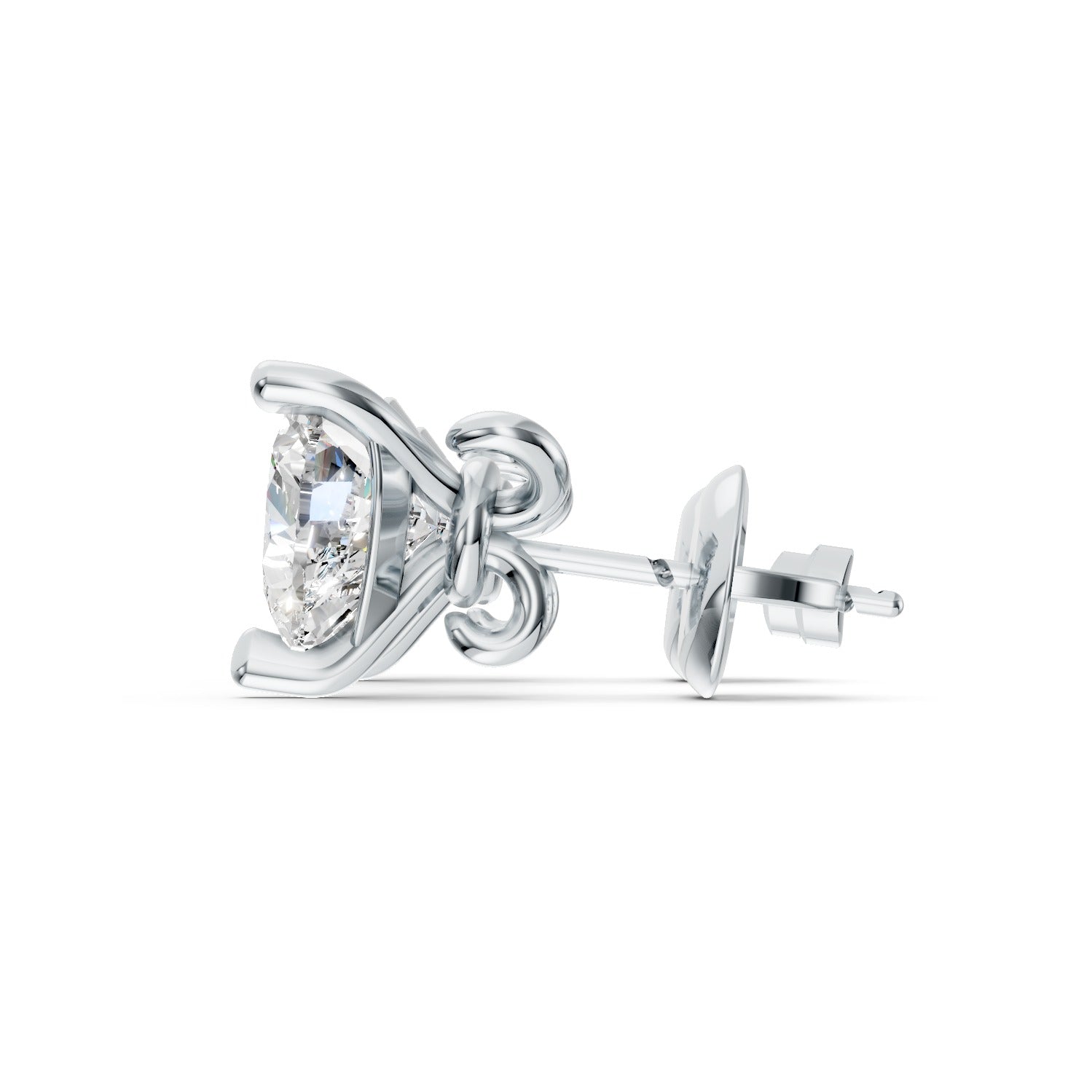 Heart Cut Lab-Grown Diamond Stud Earrings